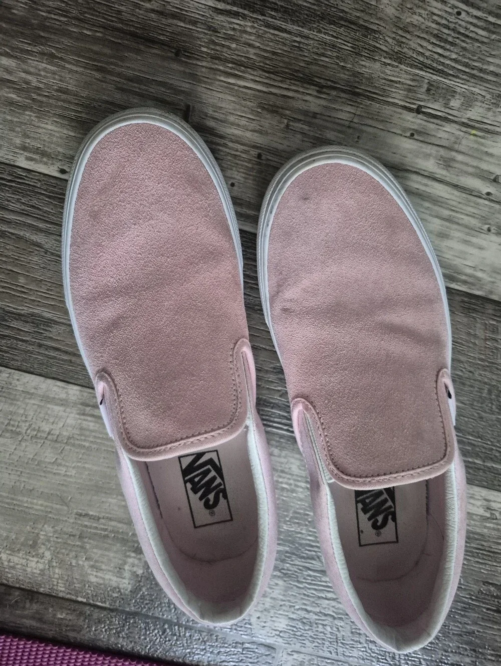 Vans Slip On Stackfrom Suede Sneakers Platform Rose Pink Size 9.5
